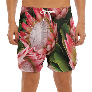 Bunches of Proteas Print Men's Split Running Shorts