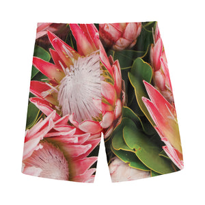 Bunches of Proteas Print Men's Sports Shorts