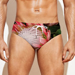 Bunches of Proteas Print Men's Swim Briefs