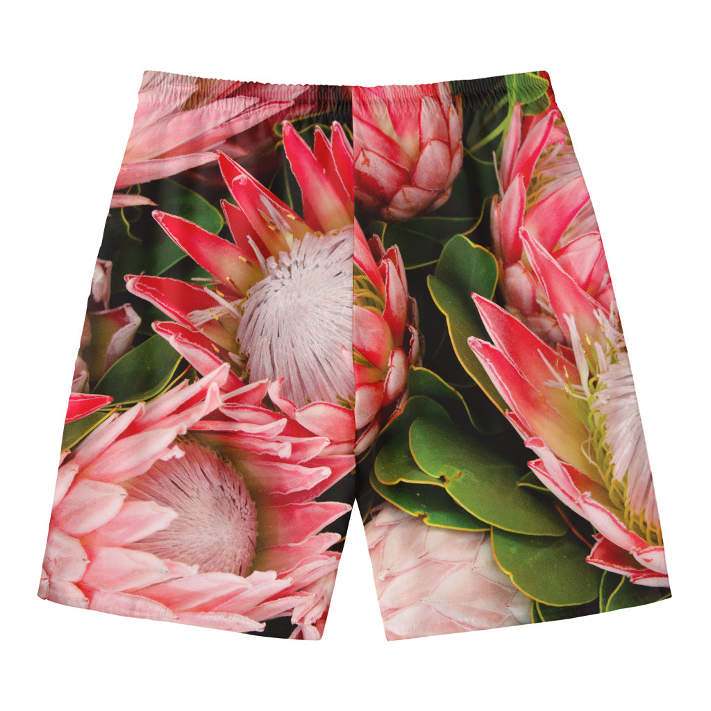 Bunches of Proteas Print Men's Swim Trunks