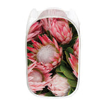 Bunches of Proteas Print Mesh Laundry Hamper