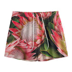 Bunches of Proteas Print Mesh Shorts