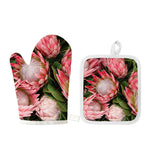 Bunches of Proteas Print Oven Mitt And Pot Holder Set