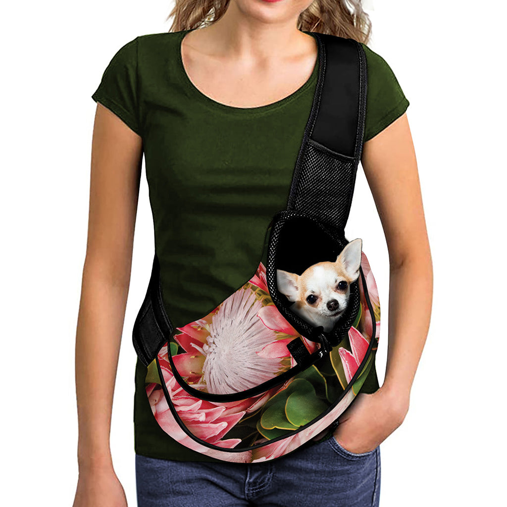 Bunches of Proteas Print Pet Sling Carrier