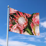 Bunches of Proteas Print Polyester Flag
