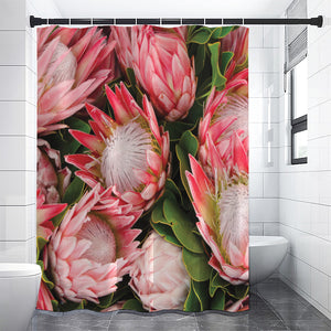 Bunches of Proteas Print Premium Shower Curtain