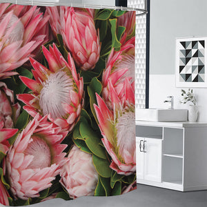 Bunches of Proteas Print Premium Shower Curtain