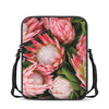 Bunches of Proteas Print Rectangular Crossbody Bag