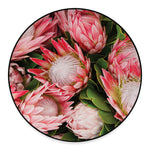 Bunches of Proteas Print Round Floor Mat