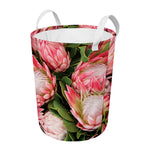 Bunches of Proteas Print Round Laundry Basket