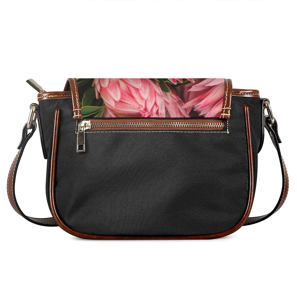 Bunches of Proteas Print Saddle Bag