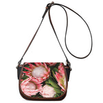 Bunches of Proteas Print Saddle Bag