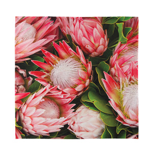 Bunches of Proteas Print Silk Bandana