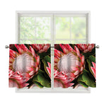 Bunches of Proteas Print Tier Curtains