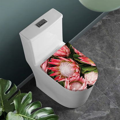 Bunches of Proteas Print Toilet Lid Cover