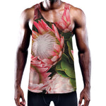 Bunches of Proteas Print Training Tank Top