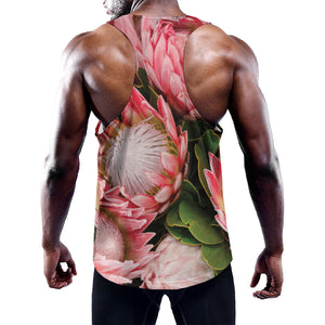 Bunches of Proteas Print Training Tank Top