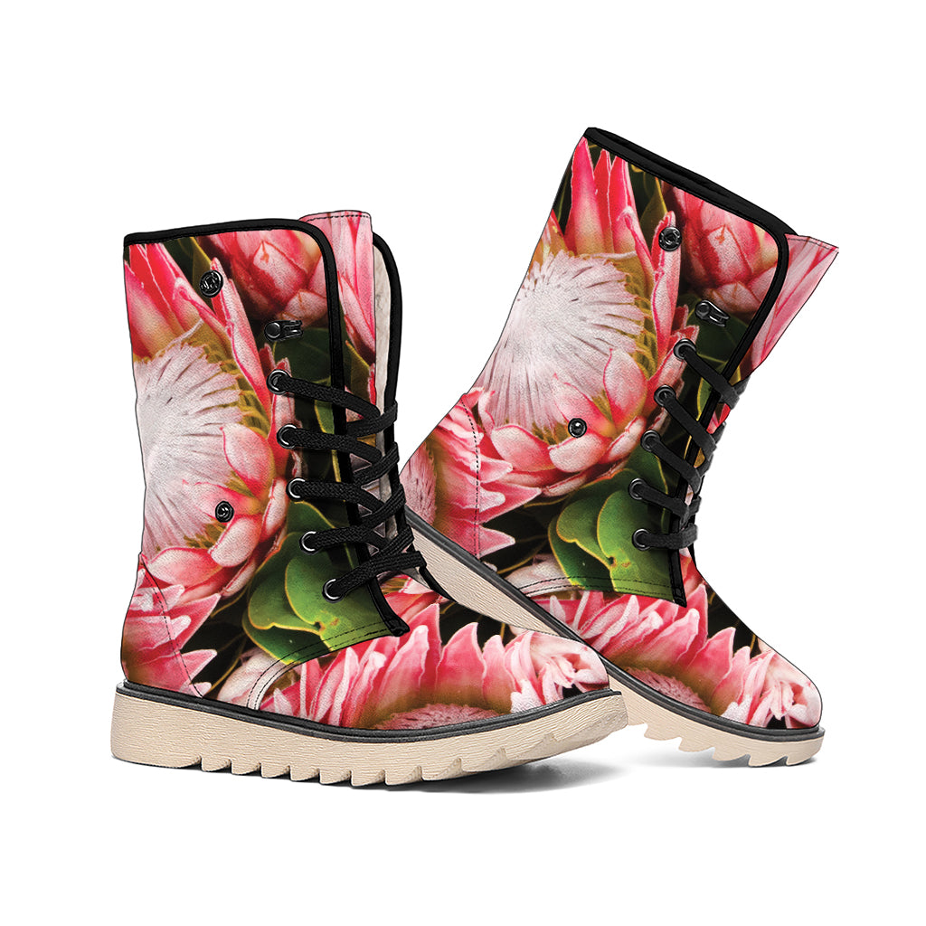 Bunches of Proteas Print Winter Boots