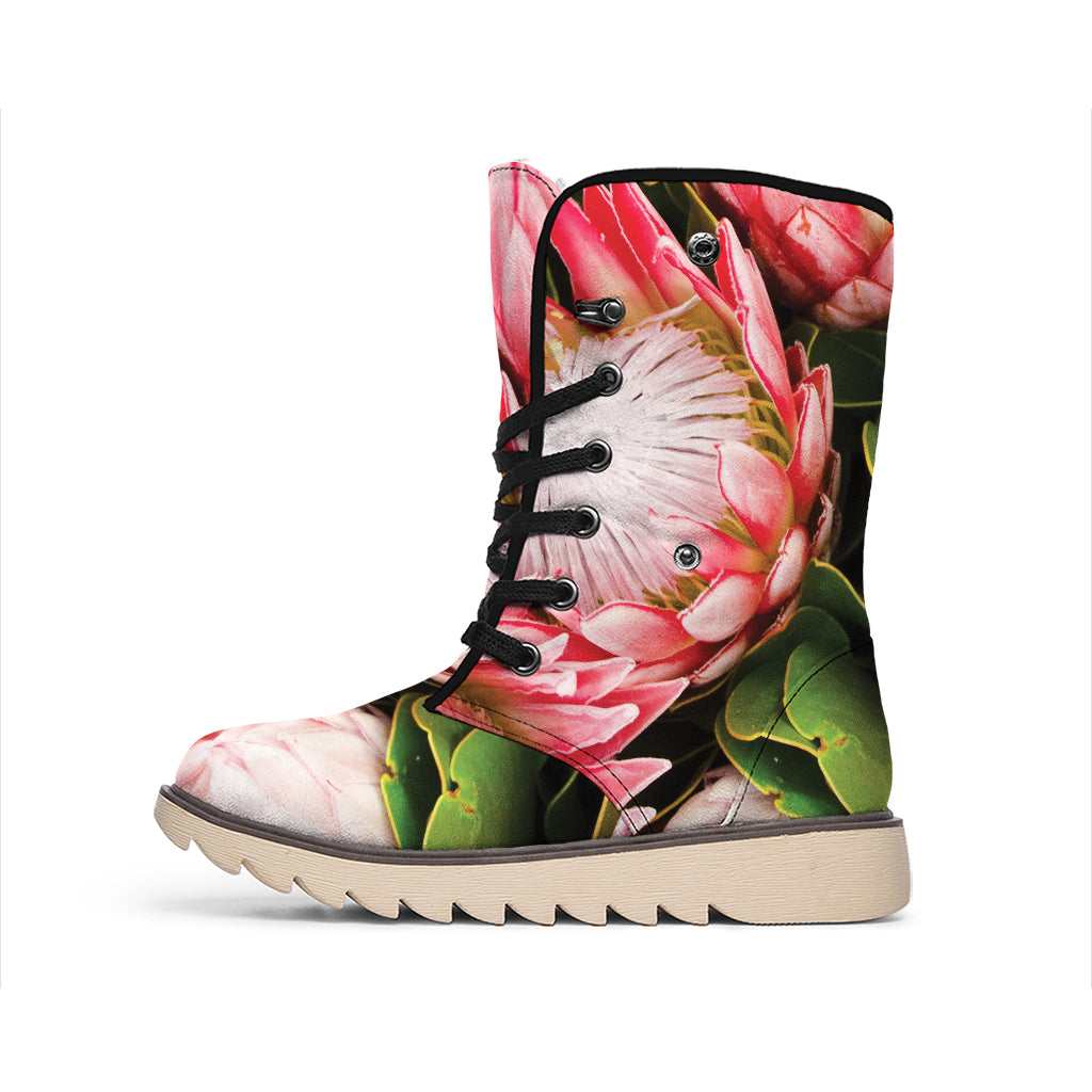 Bunches of Proteas Print Winter Boots