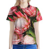 Bunches of Proteas Print Women's Polo Shirt