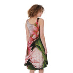 Bunches of Proteas Print Women's Sleeveless Dress