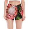 Bunches of Proteas Print Women's Split Running Shorts