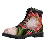 Bunches of Proteas Print Work Boots