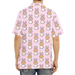 Bunny Corgi Pattern Print Aloha Shirt