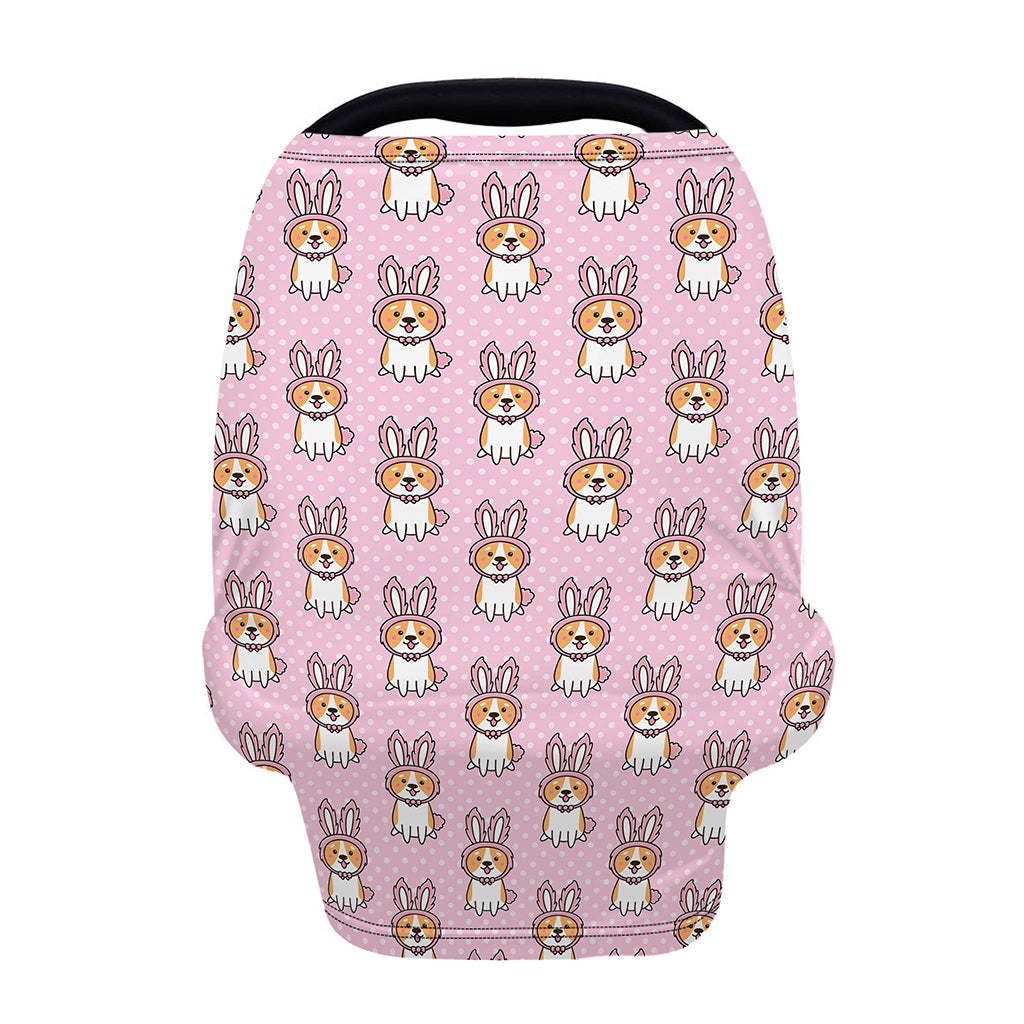 Bunny Corgi Pattern Print Baby Seat Cover
