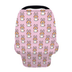 Bunny Corgi Pattern Print Baby Seat Cover