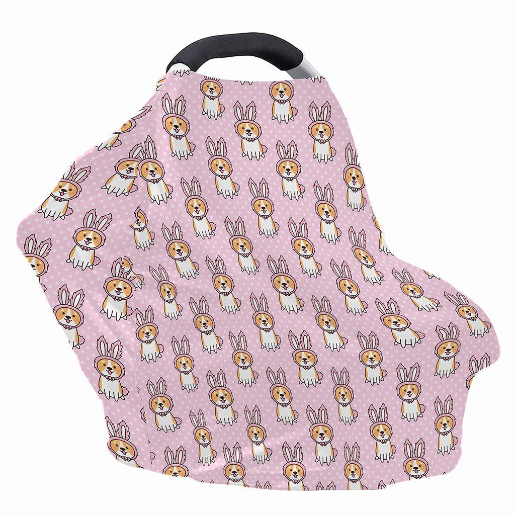 Bunny Corgi Pattern Print Baby Seat Cover