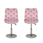 Bunny Corgi Pattern Print Bar Stool Covers