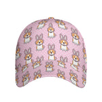 Bunny Corgi Pattern Print Baseball Cap