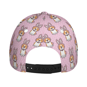 Bunny Corgi Pattern Print Baseball Cap