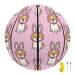 Bunny Corgi Pattern Print Basketball