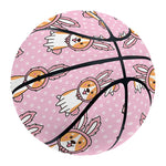 Bunny Corgi Pattern Print Basketball