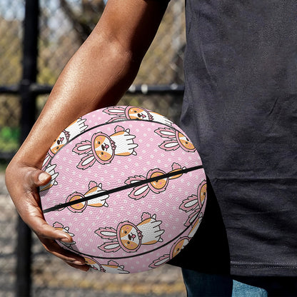 Bunny Corgi Pattern Print Basketball