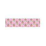 Bunny Corgi Pattern Print Bed Runner