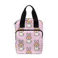 Bunny Corgi Pattern Print Bible Tote Bag