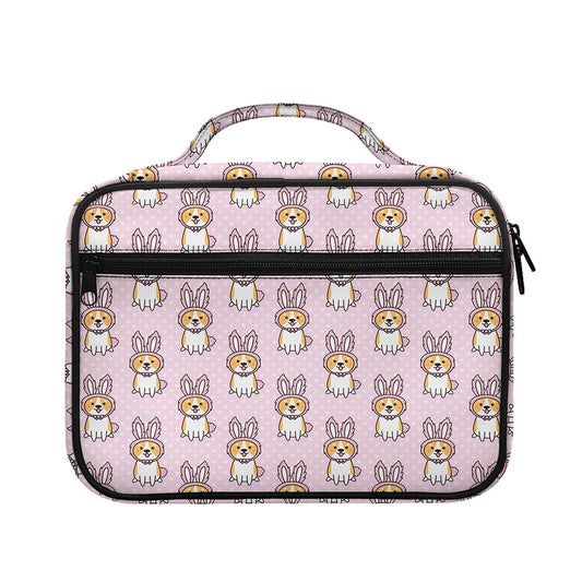 Bunny Corgi Pattern Print Briefcase Bible Bag