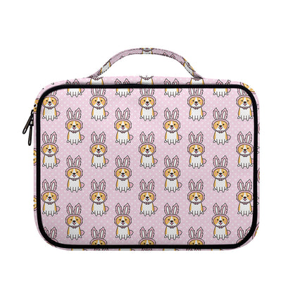 Bunny Corgi Pattern Print Briefcase Bible Bag