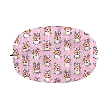 Bunny Corgi Pattern Print Car Side Mirror Covers