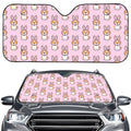 Bunny Corgi Pattern Print Car Windshield Sun Shade