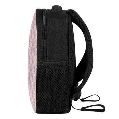 Bunny Corgi Pattern Print Casual Backpack