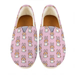 Bunny Corgi Pattern Print Casual Shoes