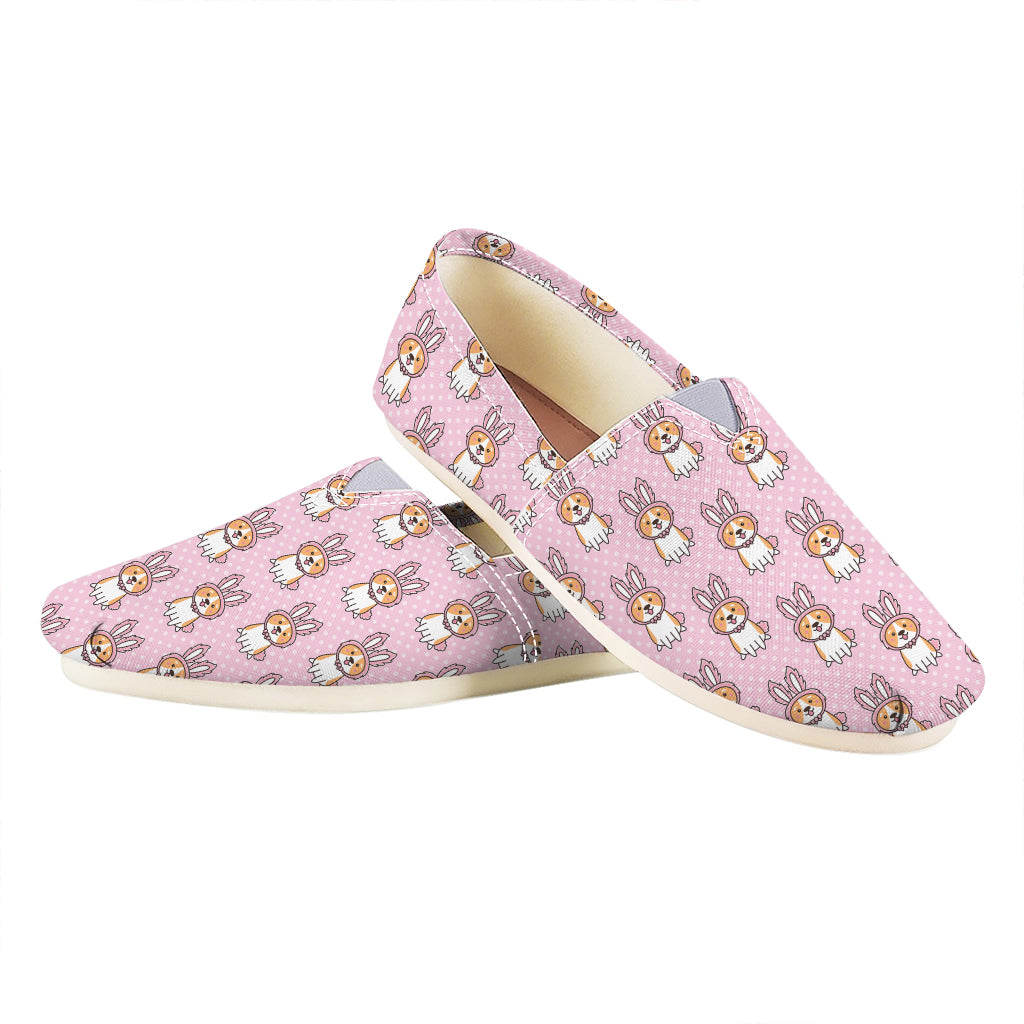 Bunny Corgi Pattern Print Casual Shoes