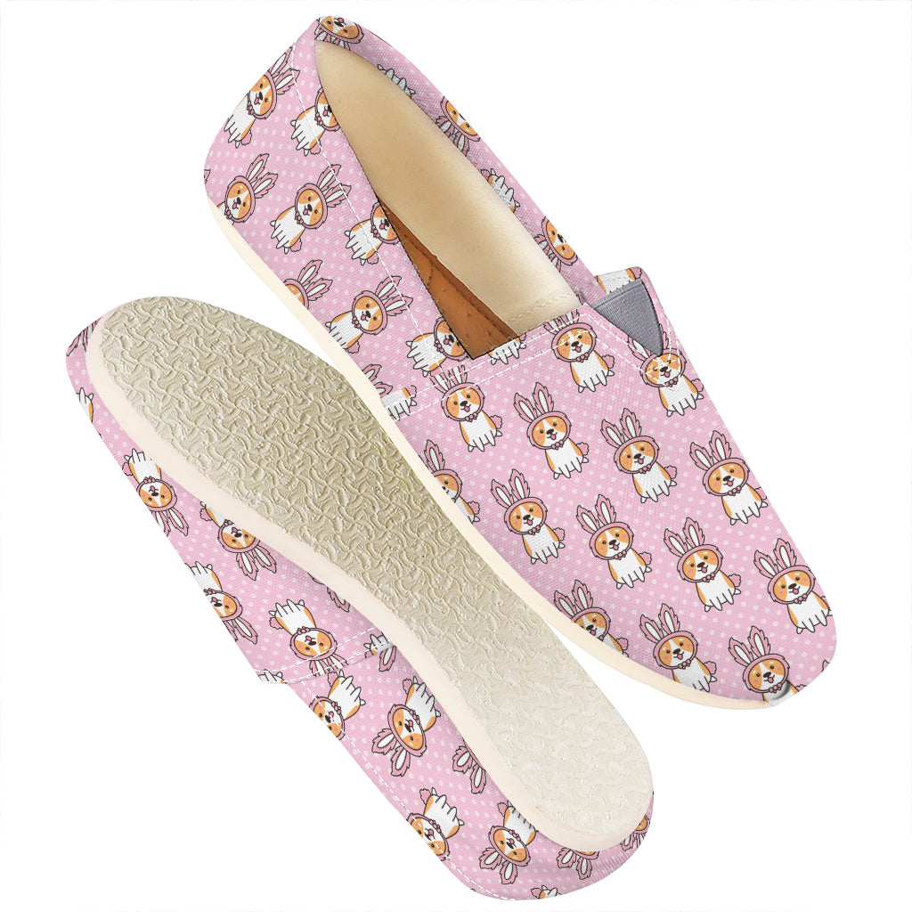 Bunny Corgi Pattern Print Casual Shoes