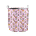 Bunny Corgi Pattern Print Collapsible Laundry Basket