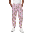 Bunny Corgi Pattern Print Cotton Sweatpants
