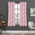 Bunny Corgi Pattern Print Grommet Curtain Panels